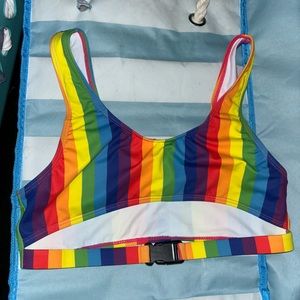 Rainbow underboob top
